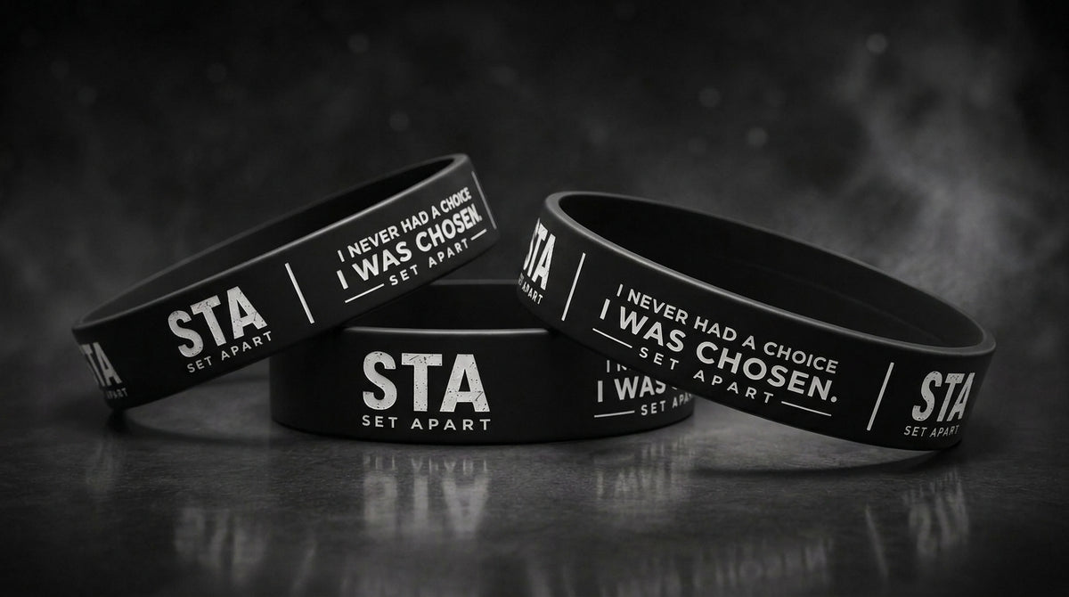 SET APART — Black & white wristband