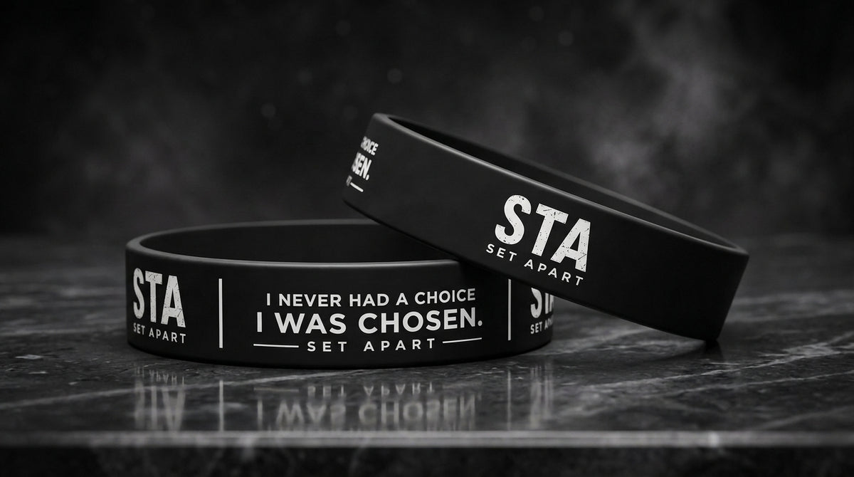 SET APART — Black & white wristband
