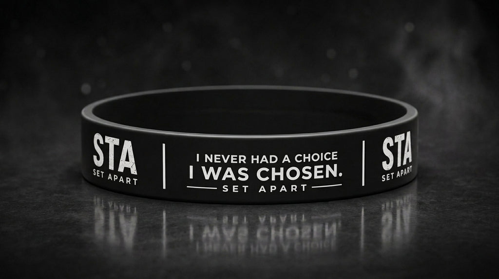 SET APART — Black & white wristband