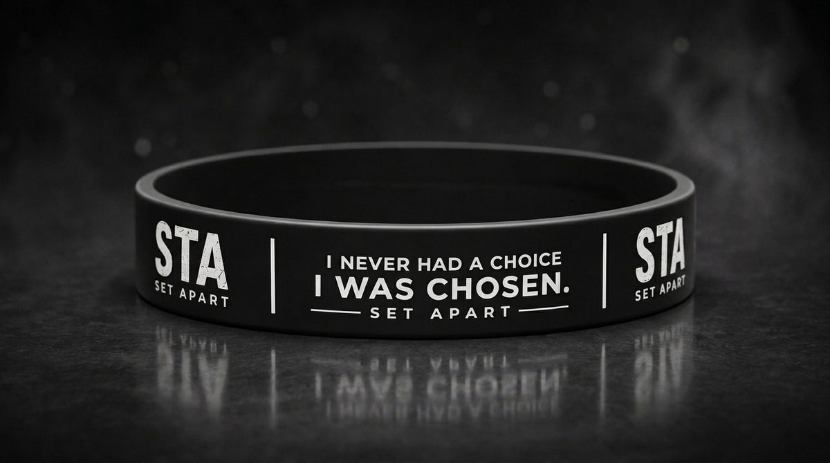 SET APART — Black & white wristband