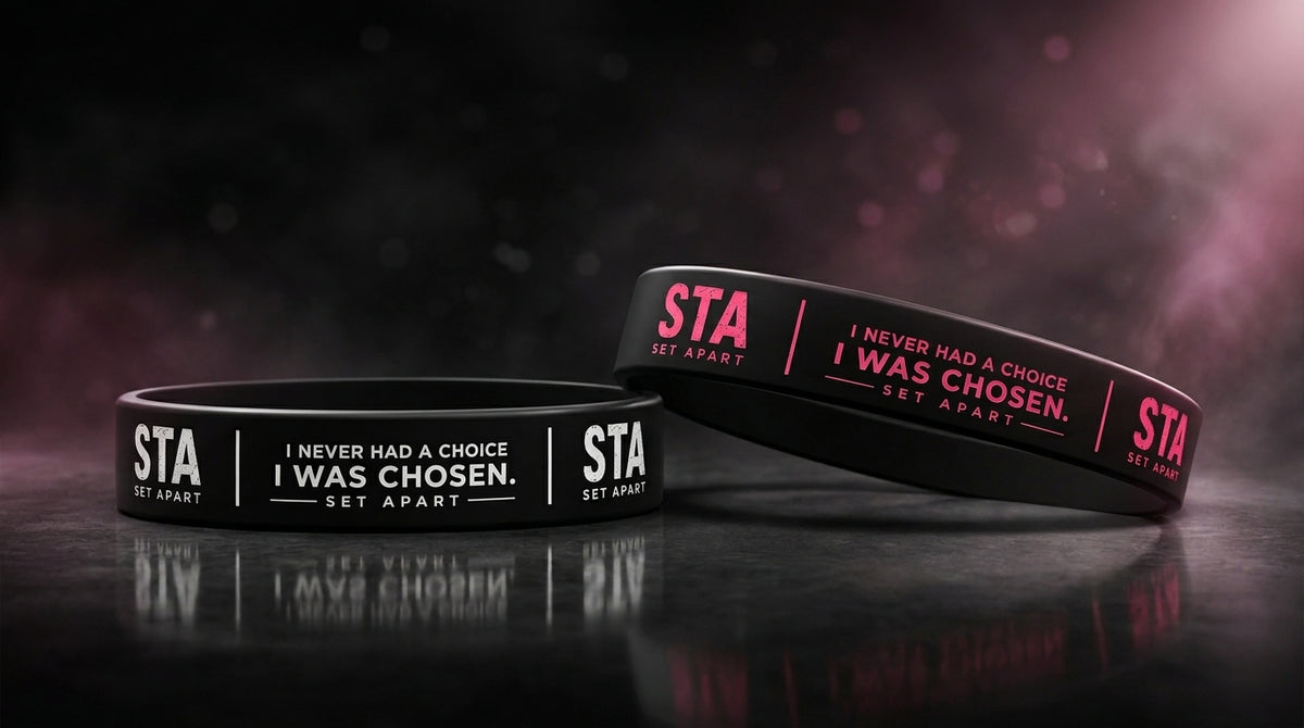 SET APART — Black & Pink Wristband