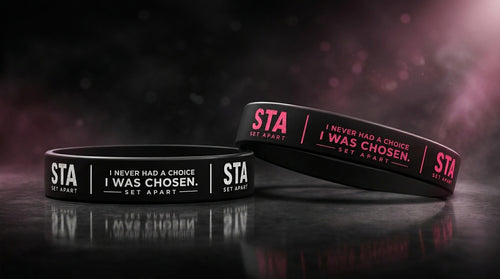 SET APART — Black & Pink Wristband