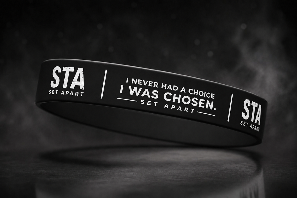 SET APART — Black & white wristband